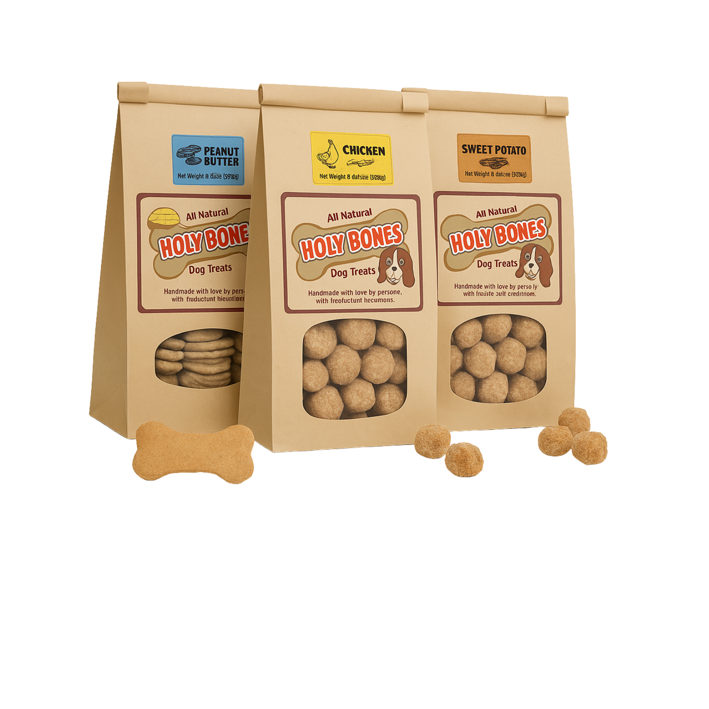3-pack of BONES OR BITS: You pick the types and flavors