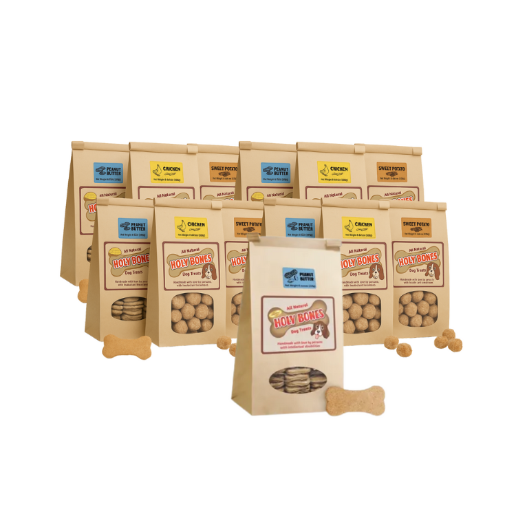 Barker’s dozen (13) of BONES OR BITS: You pick the types and flavors